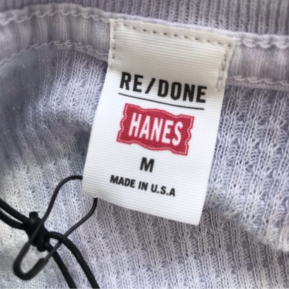 RE/DONE Hanes Lilac Drop Thermal Long Sleeve - Picture 4 of 8